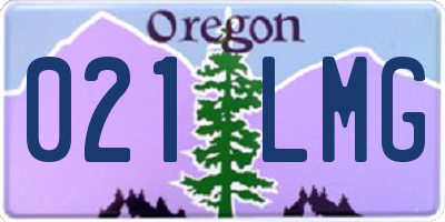 OR license plate 021LMG