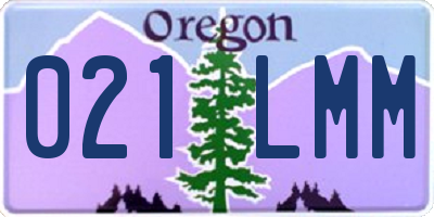 OR license plate 021LMM