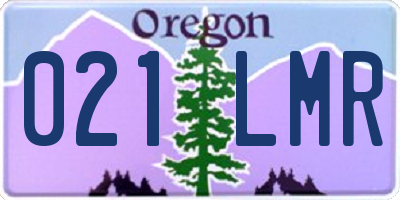 OR license plate 021LMR