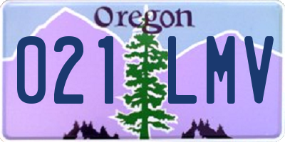 OR license plate 021LMV