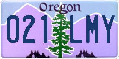 OR license plate 021LMY