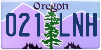 OR license plate 021LNH