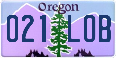 OR license plate 021LOB