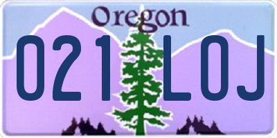 OR license plate 021LOJ