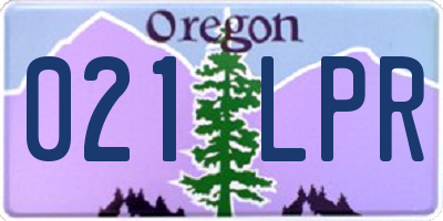 OR license plate 021LPR