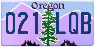 OR license plate 021LQB