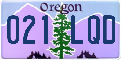 OR license plate 021LQD
