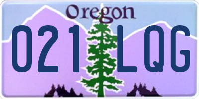 OR license plate 021LQG