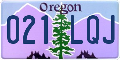 OR license plate 021LQJ