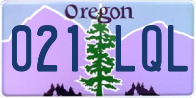 OR license plate 021LQL