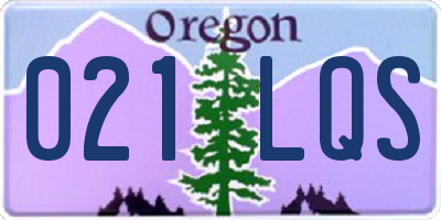 OR license plate 021LQS