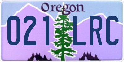 OR license plate 021LRC