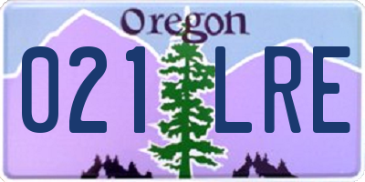 OR license plate 021LRE