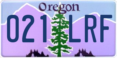 OR license plate 021LRF