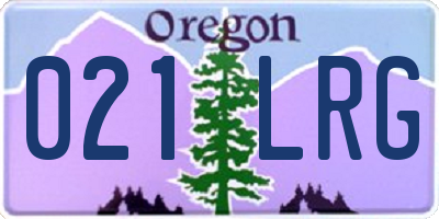 OR license plate 021LRG