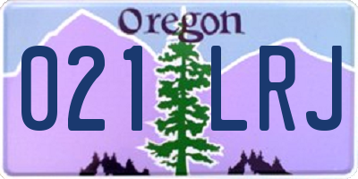 OR license plate 021LRJ