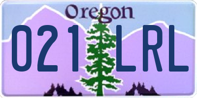 OR license plate 021LRL