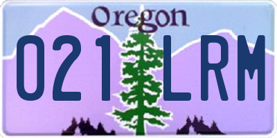OR license plate 021LRM