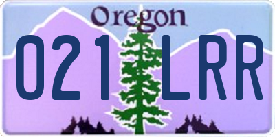 OR license plate 021LRR