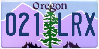 OR license plate 021LRX