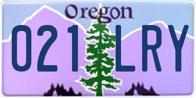 OR license plate 021LRY