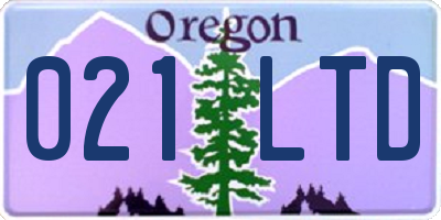 OR license plate 021LTD