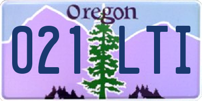 OR license plate 021LTI