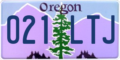 OR license plate 021LTJ