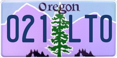 OR license plate 021LTO