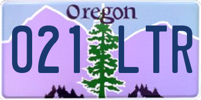 OR license plate 021LTR