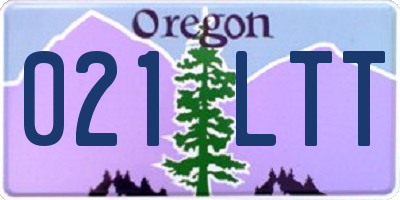 OR license plate 021LTT