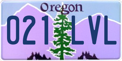 OR license plate 021LVL