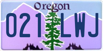 OR license plate 021LWJ