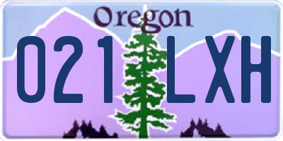 OR license plate 021LXH