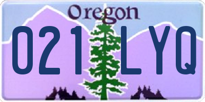 OR license plate 021LYQ