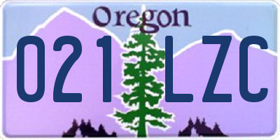 OR license plate 021LZC