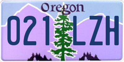 OR license plate 021LZH