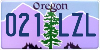 OR license plate 021LZL
