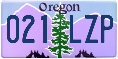OR license plate 021LZP