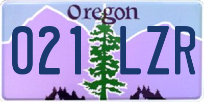 OR license plate 021LZR