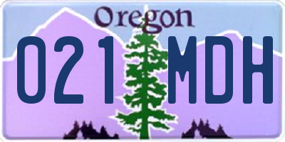 OR license plate 021MDH