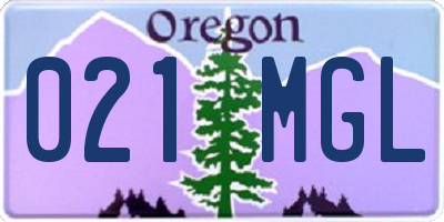 OR license plate 021MGL
