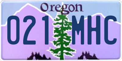 OR license plate 021MHC