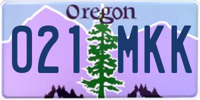 OR license plate 021MKK