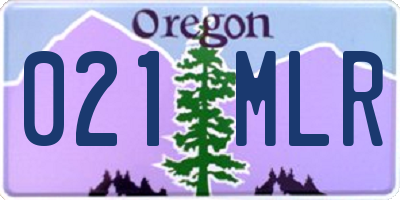 OR license plate 021MLR