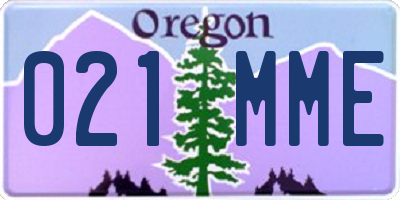 OR license plate 021MME