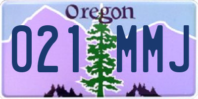 OR license plate 021MMJ