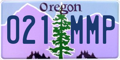 OR license plate 021MMP