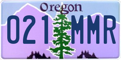 OR license plate 021MMR