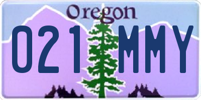 OR license plate 021MMY